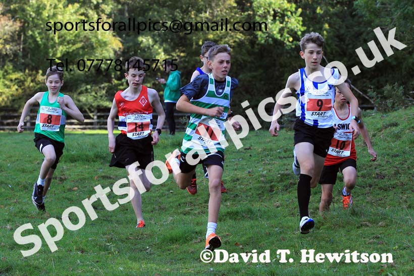Boys under-13s, 2022 NECAA Cross Country Relays, Thornley Hall Farm, Peterlee, County Durham, October 15th. Photo: David T. Hewitson/Sports for All Pics